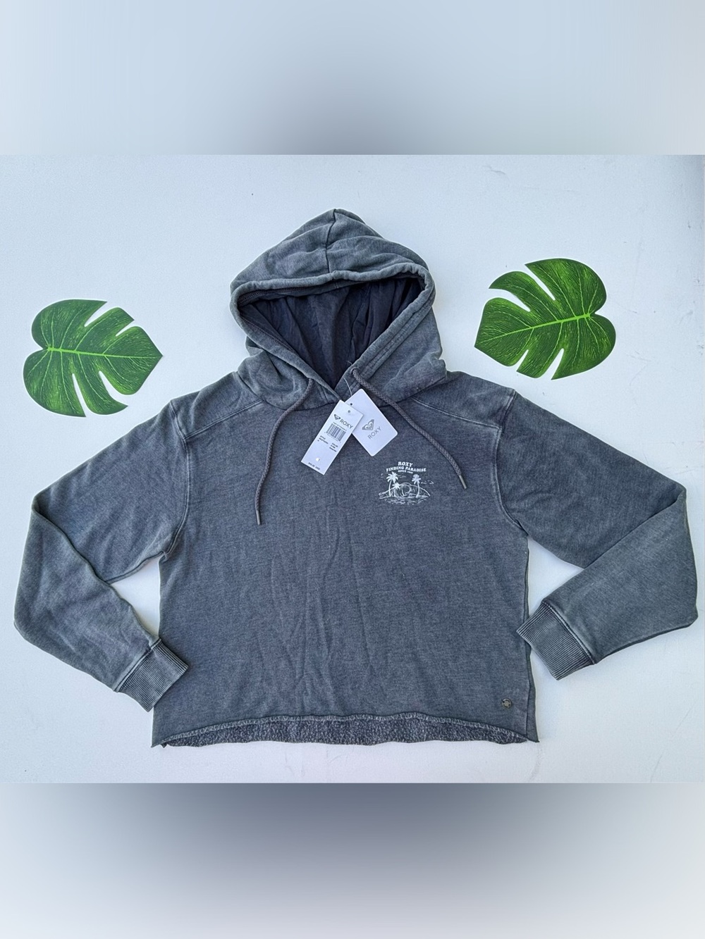 ROXY Women’s Easy Afternoon Crop Drawstring Hoodie